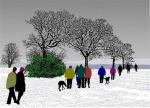 226 - Winter Scene with Ramblers